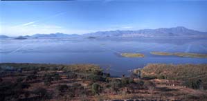 Panorama sur le Lac de Cuitzeo.